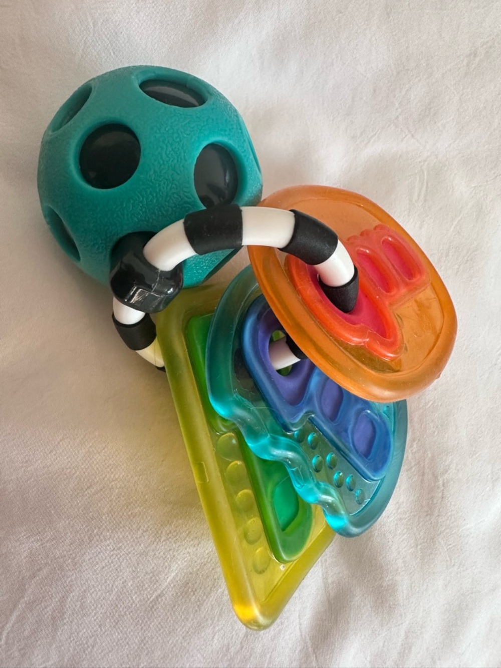 Sassy Drive 'n Drool Baby Keys -Rattle Key Chain + 3 Teether, Age 0+